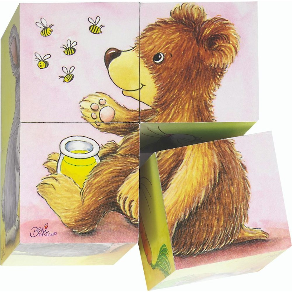 Goki Baby Animals, Cube Puzzle