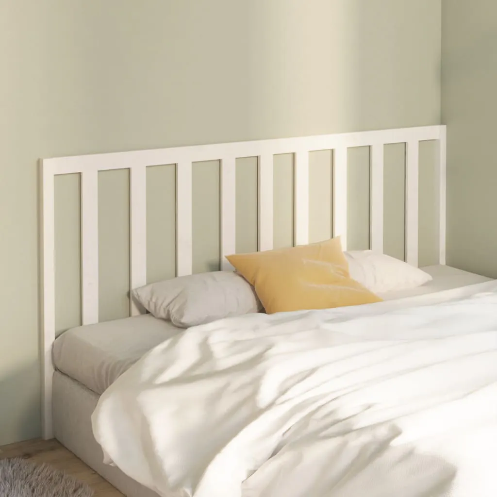 Bed Headboard White 186x4x100 cm Solid Wood Pine 817706