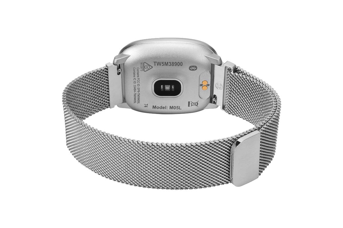 iConnect by Timex Premium Active Square 36mm Smartwatch - Silver (TW5M38900)