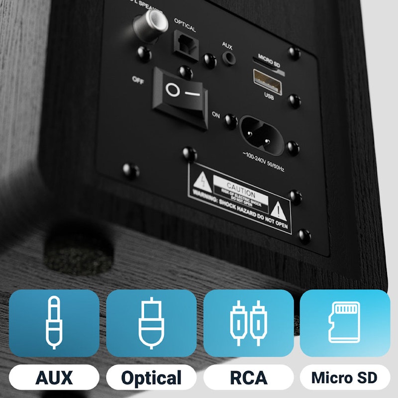 Crosley Cruiser Bluetooth Portable Turntable - Black + Bundled Majority D40X Bluetooth Speakers image number null