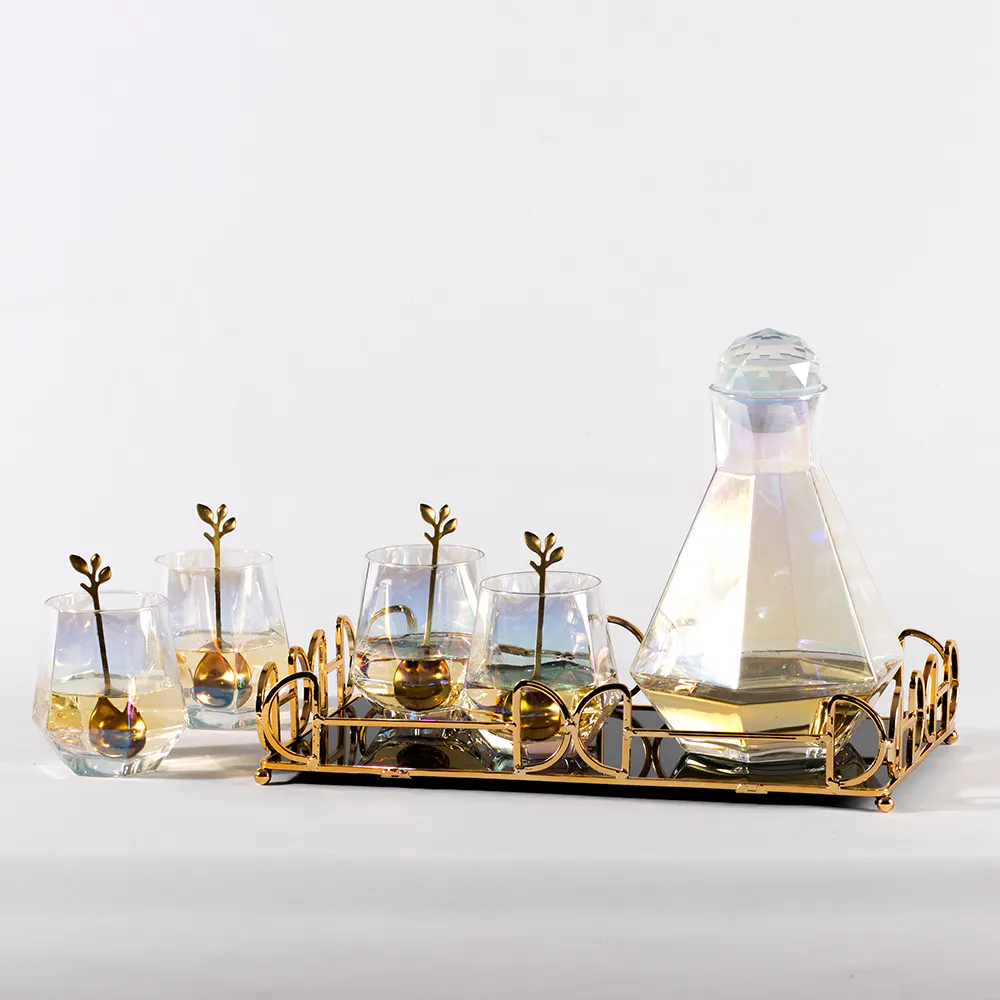Iridescent Prism Decanter Set
