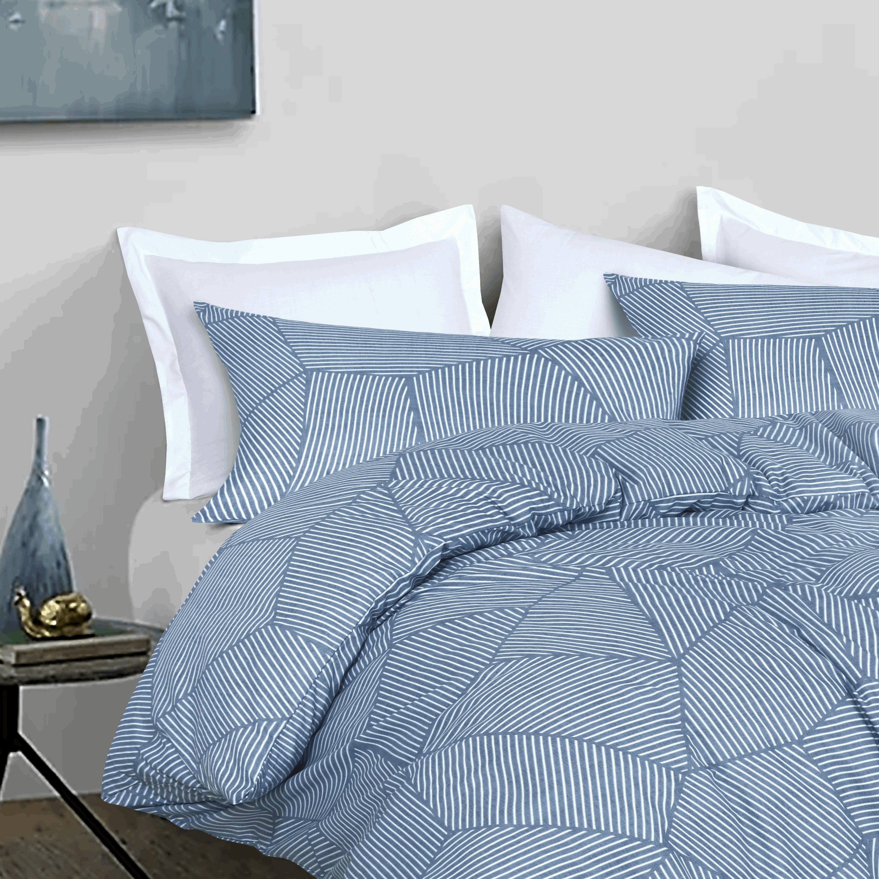 Santorini Charm Quilt Cover Set | Anti-Microbial Pure Cotton Comfort