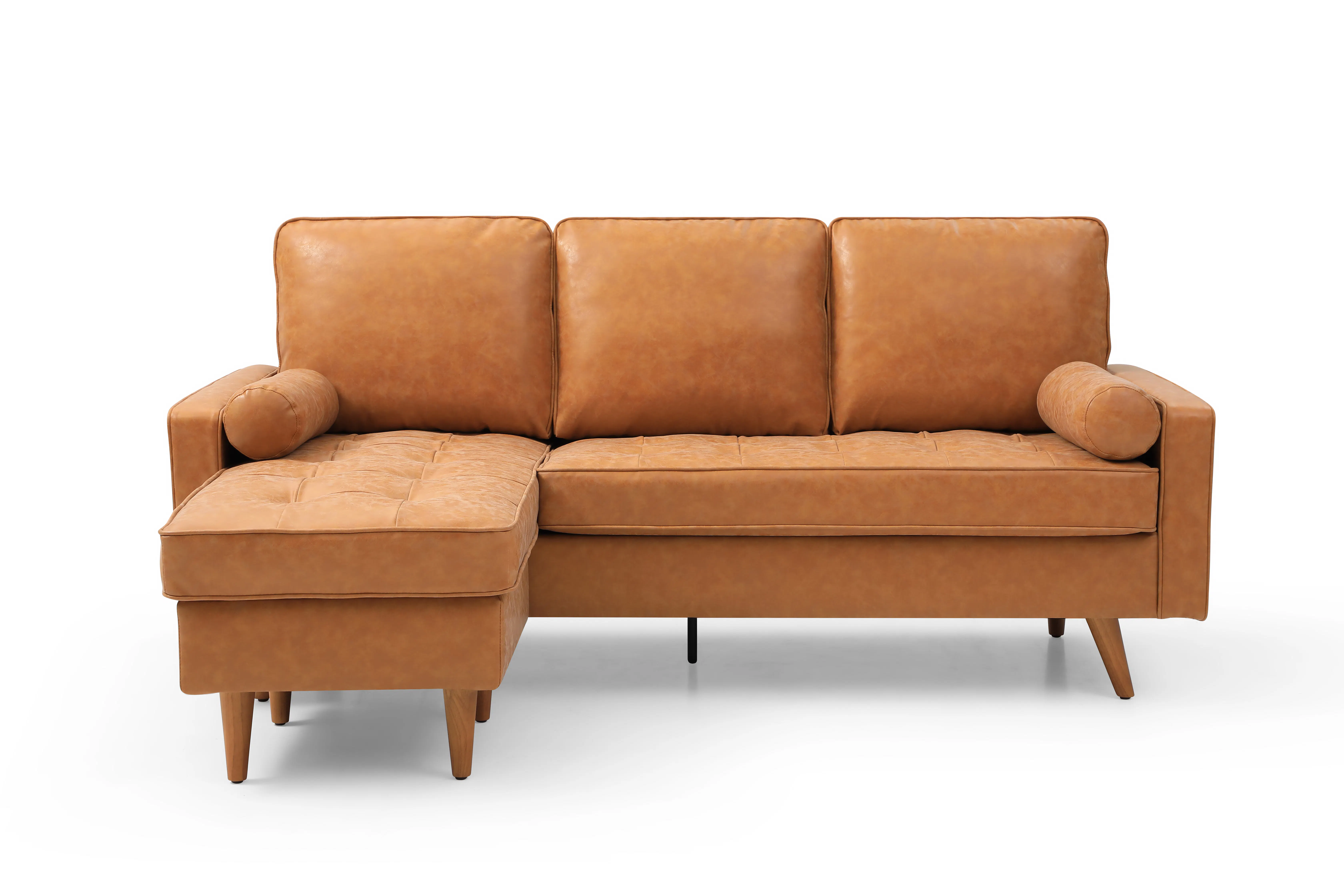 Coogee L Shape Faux Leather Reversible Chaise Sofa Coogee L Shape Faux Leather Reversible Chaise Sofa