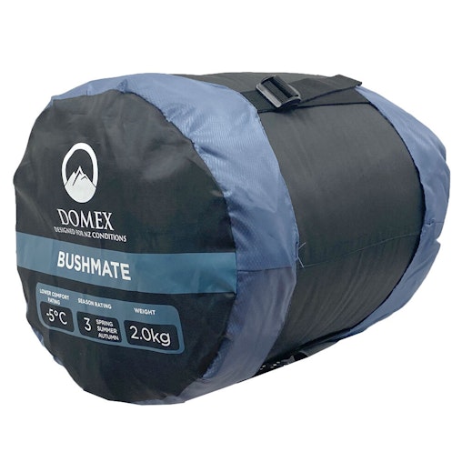 Domex Sleeping Bag Bushmate Standard -5c Synthetic Fill Right Hand Zip Steel BLU image number null