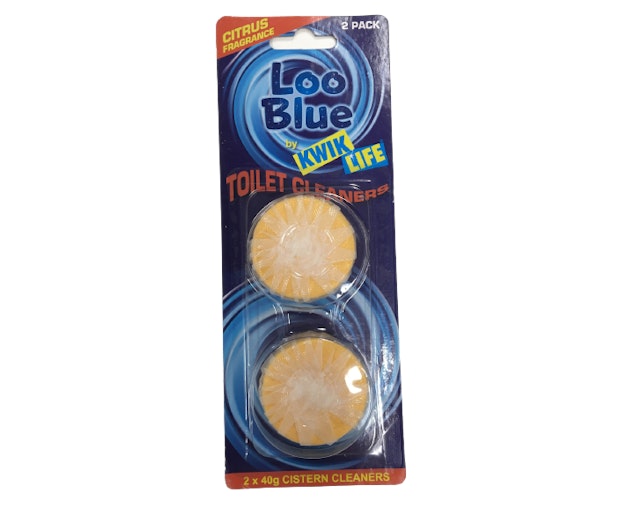 Kwik Life Pk2 X 40g Loo Blue Cistern Toilet Blocks image number null