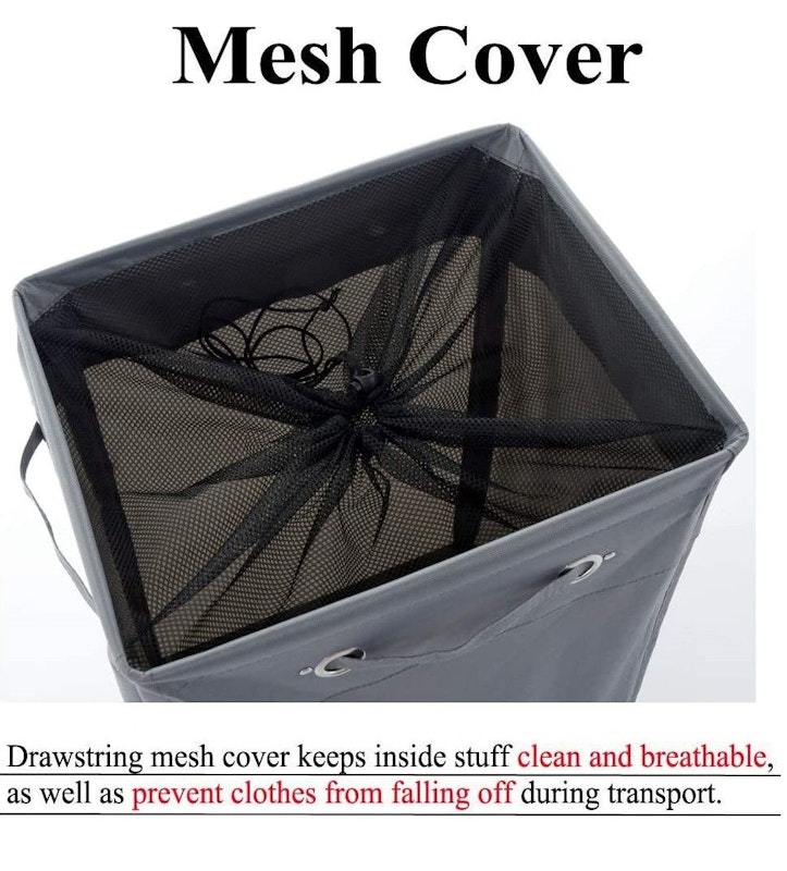 Rolling Laundry Basket with Wheels image number null