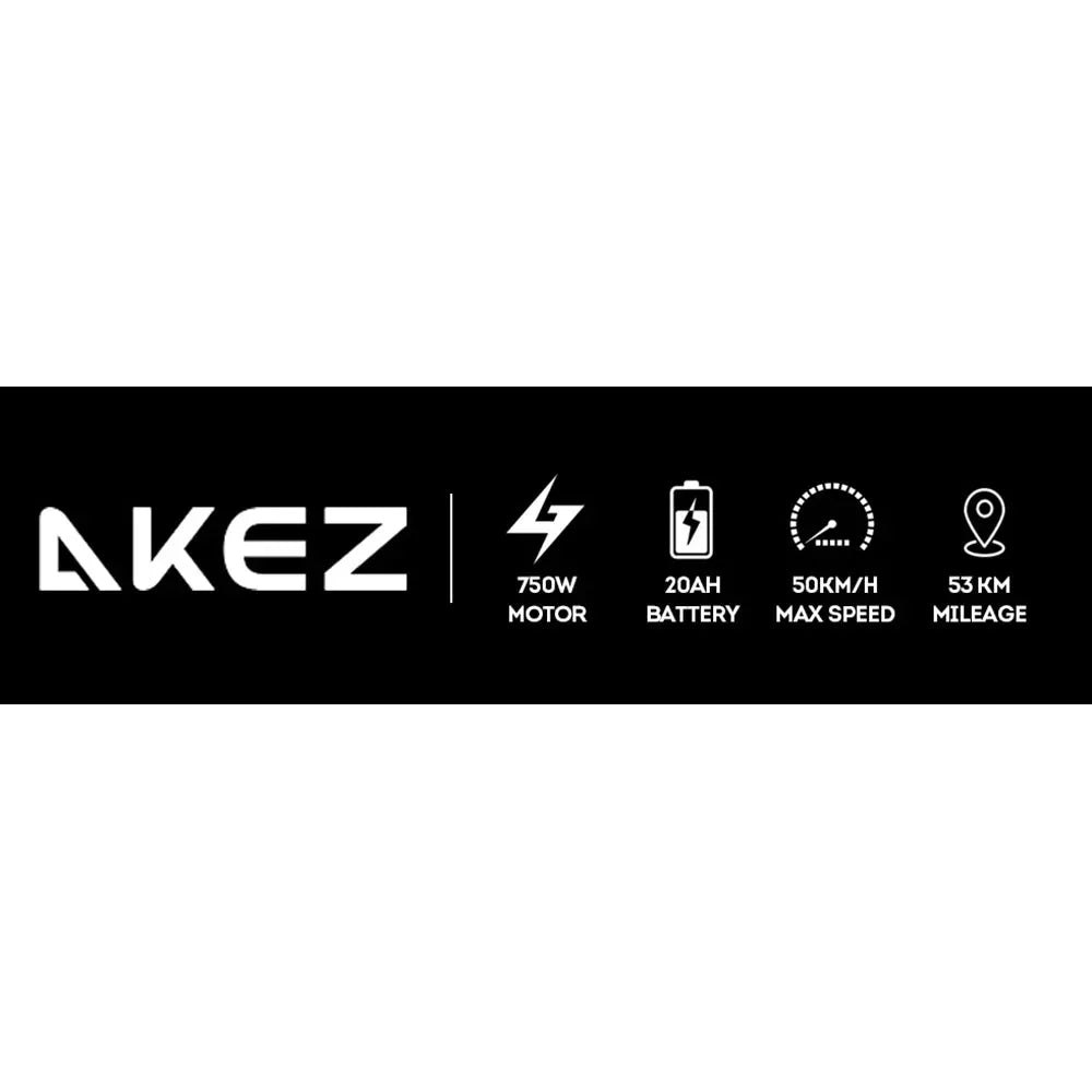 AKEZ D70 48V 750W 20Ah 20*4 inches Electric bike Rekote Alarm