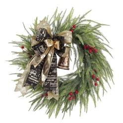 NNEOBA Christmas Wreath Artificial Front Door Green Decor NNEOBA Christmas Wreath Artificial Front Door Green Decor