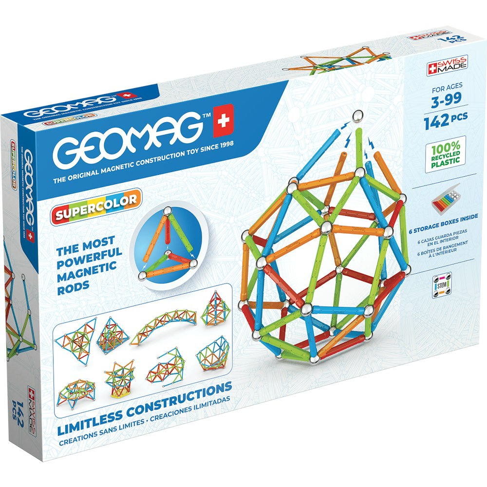 Geomag Magnetic Supercolor - 142 Pieces
