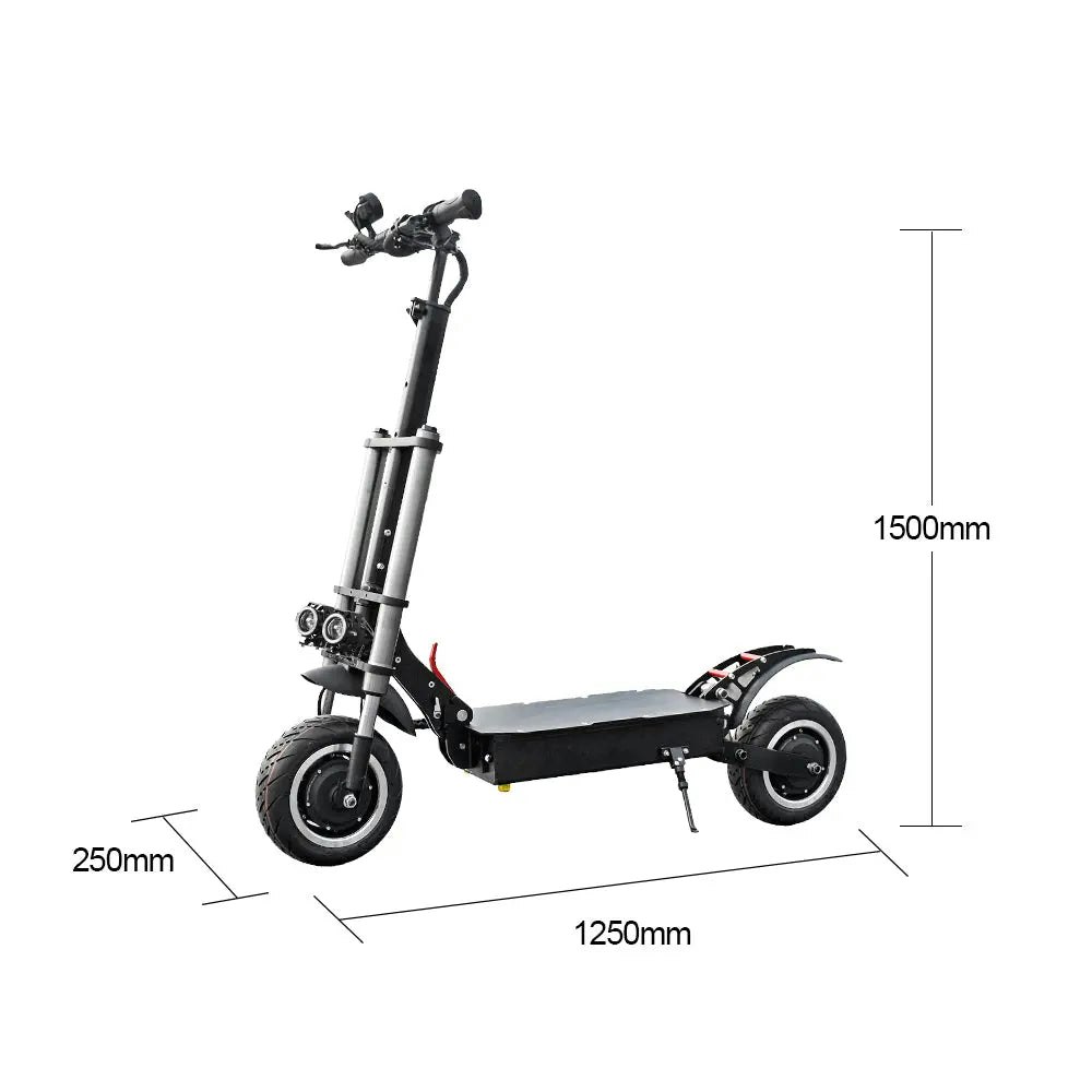 AKEZ M8 60V 5600W (2800W*2) 30Ah Dual Motors Electric Scooter Foldable - Black