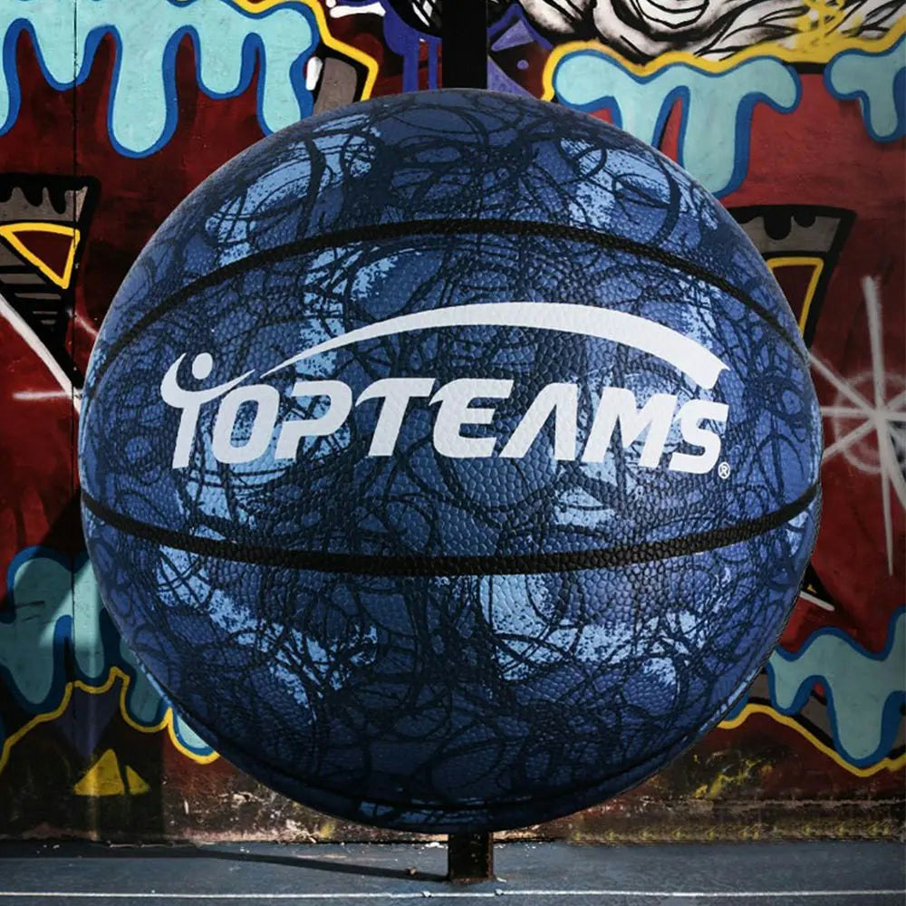 BALLSTRIKE POLSIZE7 Size 7 Basketball Excellent Bounce Game Ball Indoor Outdoor - Deep Blue