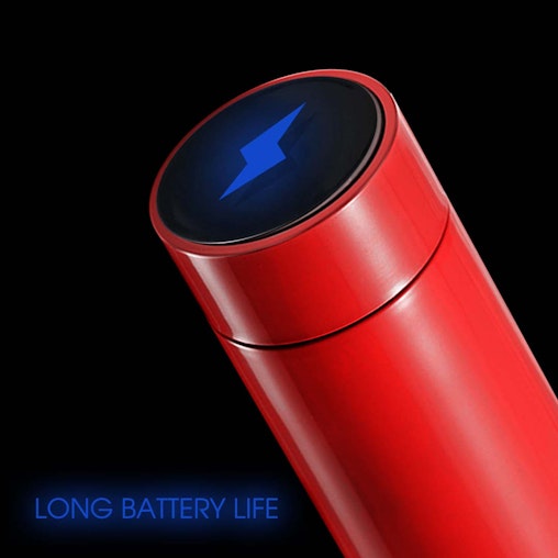 SOGA 2X 500ML Stainless Steel Smart LCD Thermometer Display Bottle Vacuum Flask Thermos Red SOGA 2X 500ML Stainless Steel Smart LCD Thermometer Display Bottle Vacuum Flask Thermos Red