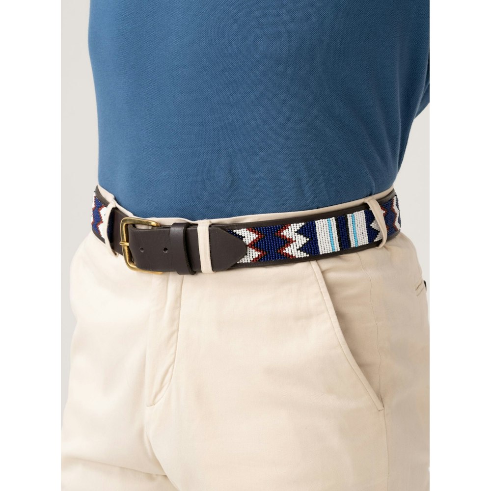 Koy Clothing Kenyan Beaded Belt - Baridi (wide)
