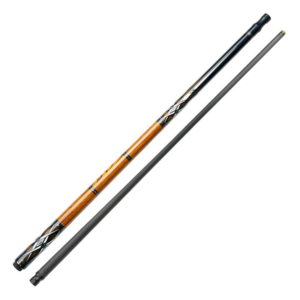 Konllen HQ-07AF 147CM 2-Piece Pool Cue Ebony Wood 18.5-20OZ Billiard Cue - Brown&Black
