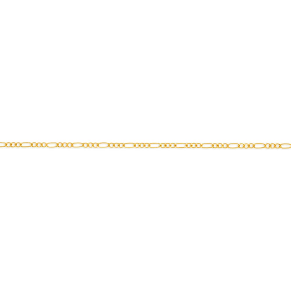 9ct Yellow Gold Silver Filled 50cm Figaro Chain 50 Gauge
