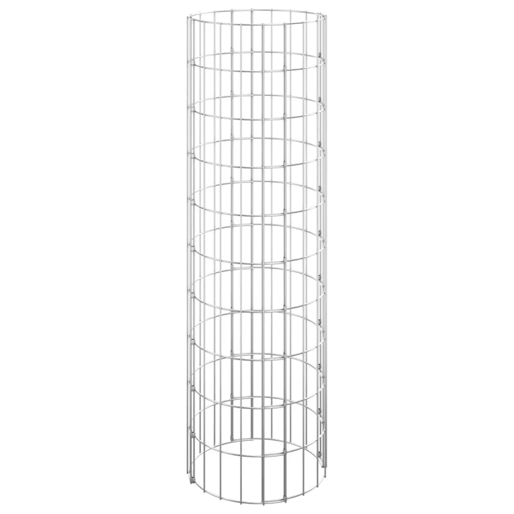 Circular Gabion Pole Galvanised Steel Ø30x100 cm 152012 Circular Gabion Pole Galvanised Steel Ø30x100 cm 152012