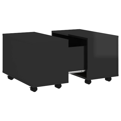 NNEVL Coffee Table High Gloss Black 60x60x38 cm Chipboard image number null