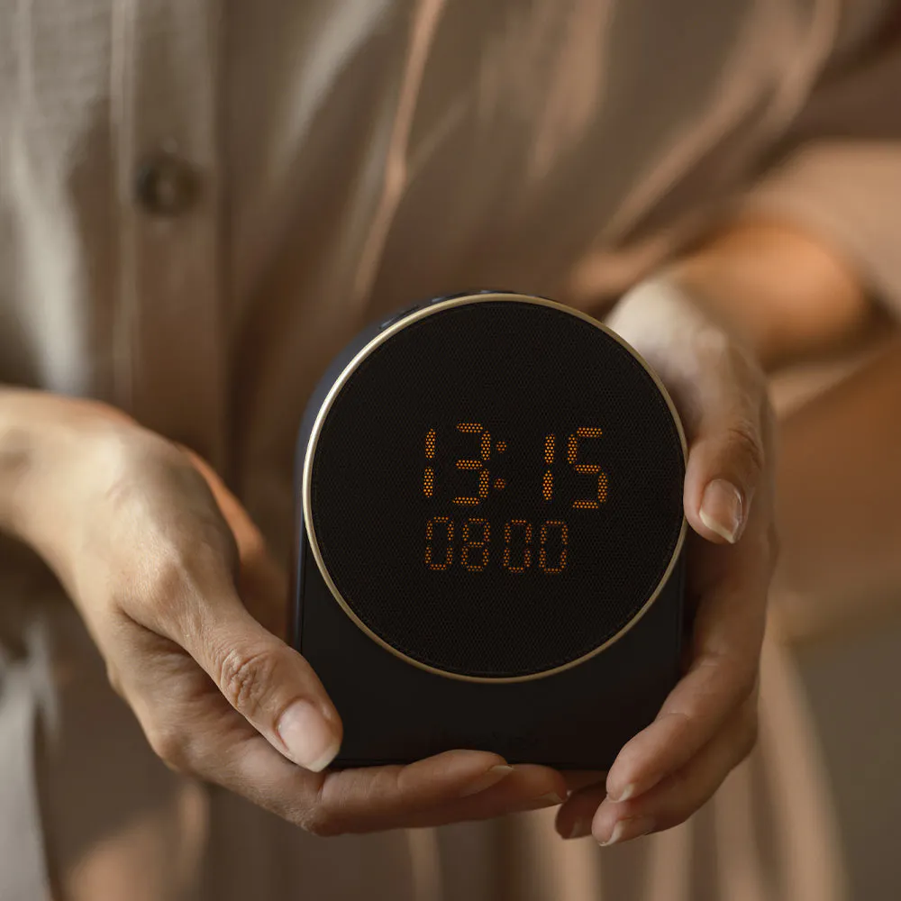 KREAFUNK Ivy Alarm Clock W/ Bluetooth Speaker - Black