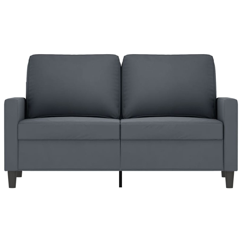 NNEVL 2-Seater Sofa Dark Grey 120 cm Velvet image number null