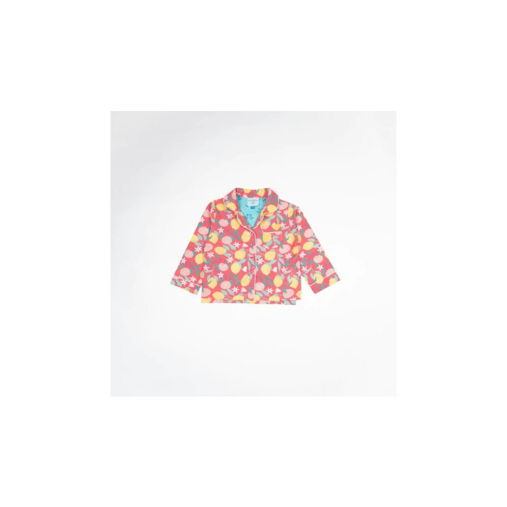 Luca and Rosa Lemon Grove Girls Button-up Pyjamas In Organic Cotton
