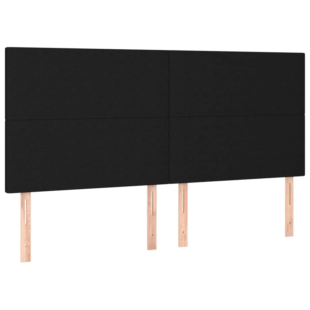 Headboards 4 pcs Black 80 cm Fabric 3116060 Headboards 4 pcs Black 80 cm Fabric 3116060