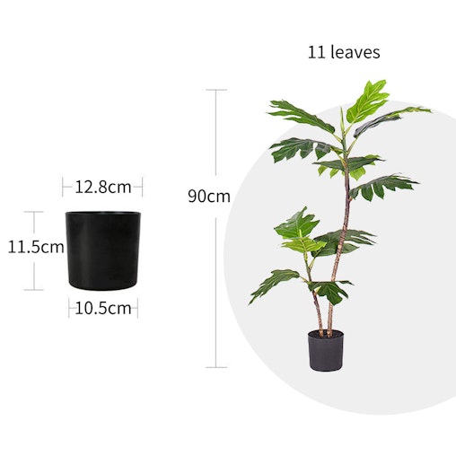 SOGA 90cm 2-Trunk Artificial Natural Green Split-Leaf Philodendron Tree Fake Tropical Indoor Plant Home Office Decor SOGA 90cm 2-Trunk Artificial Natural Green Split-Leaf Philodendron Tree Fake Tropical Indoor Plant Home Office Decor