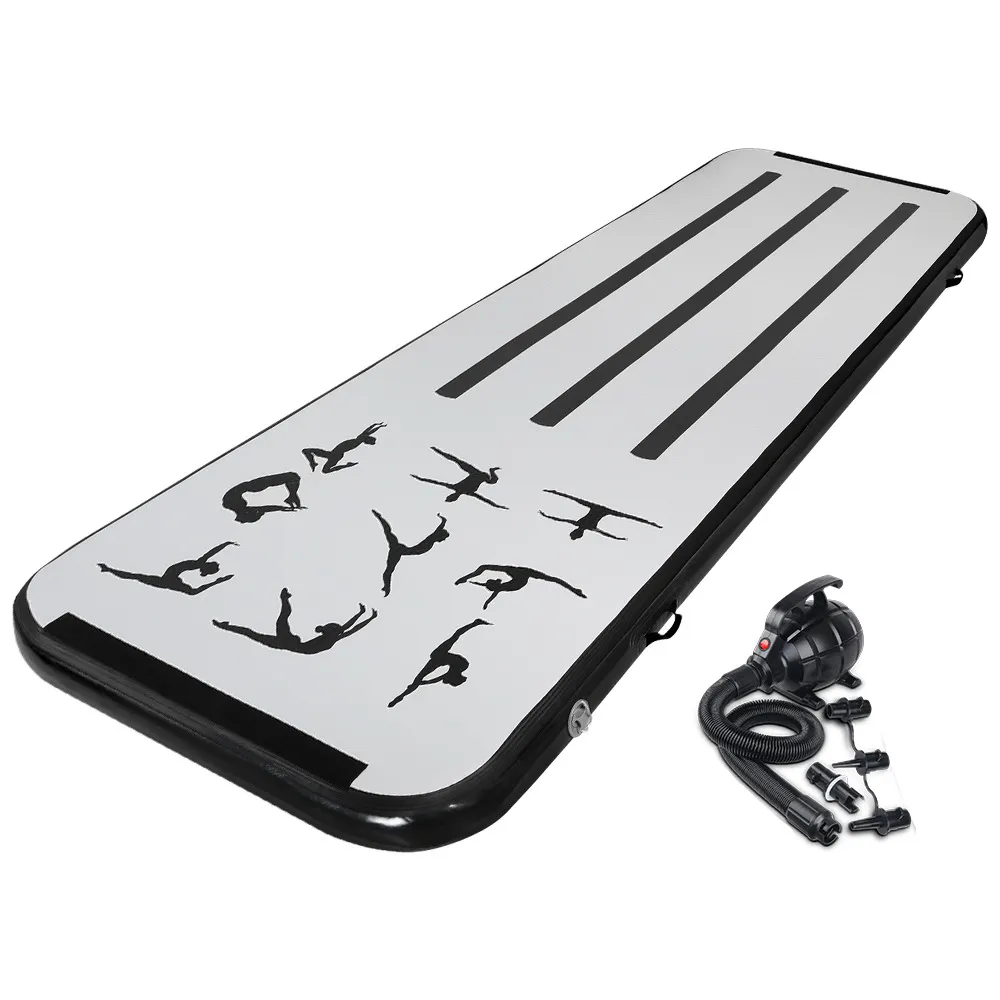 Everfit 3M Air Track Gymnastics Tumbling Mat Black w/ Electric Pump