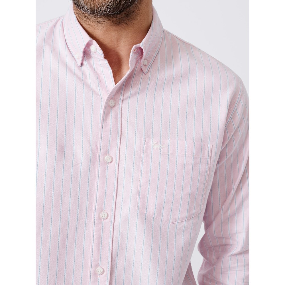 Aubin Aldridge Oxford Button Down Shirt - Pink Stripe