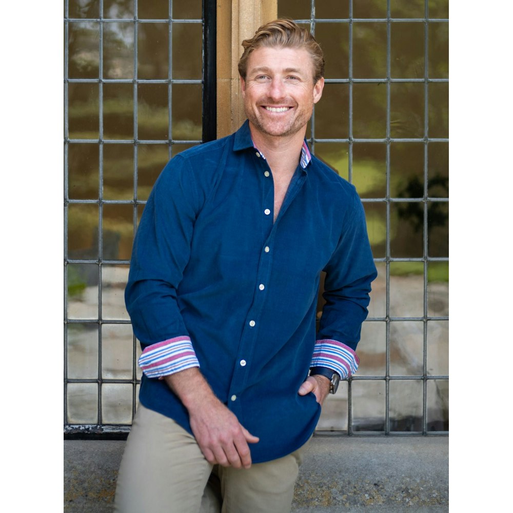 Koy Clothing Dark Teal Fine Needle Corduroy Shirt