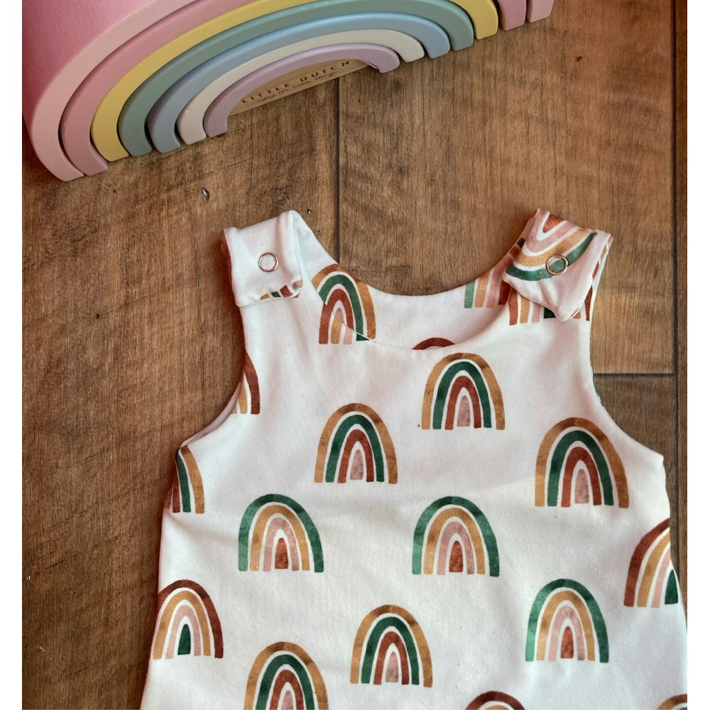 The Baby Man Store Rainbow Print Romper