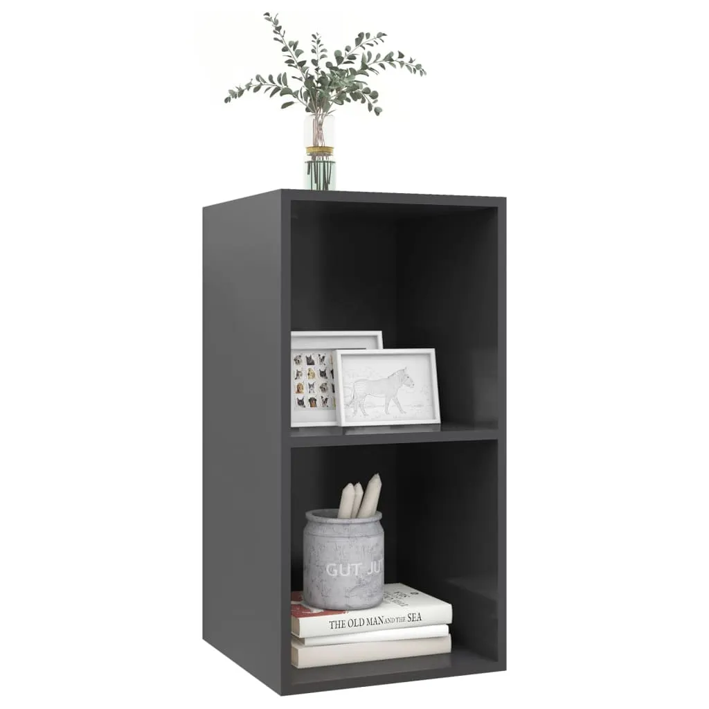 Wall-mounted TV Cabinet Grey 37x37x72 cm Engineered Wood 805473
