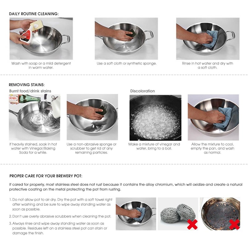 SOGA Stainless Steel No Lid Brewery Pot 98L With Beer Valve 50*50cm image number null