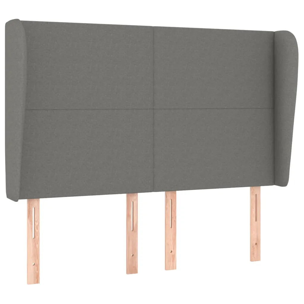 Headboard with Ears Dark Grey 147 cm Fabric 3117675 Headboard with Ears Dark Grey 147 cm Fabric 3117675