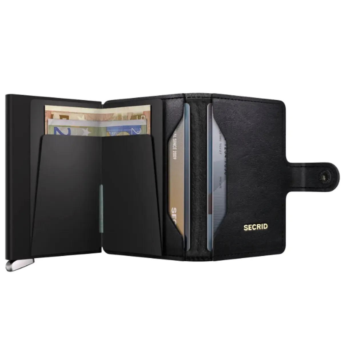Secrid Premium+ Miniwallet Compact RFID Wallet - Emboss Lines Black+