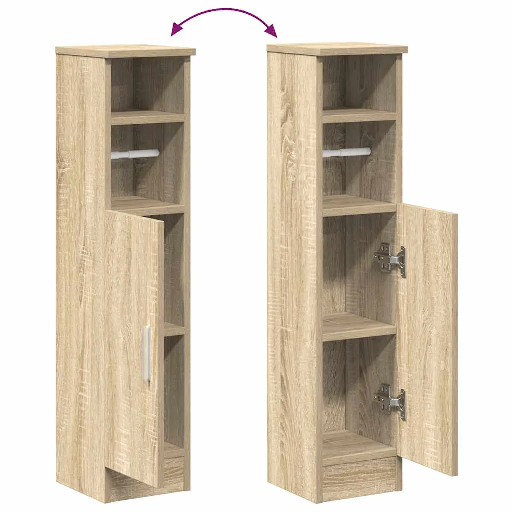 Bathroom Cabinet with Roll Holder Sonoma Oak 20.5x22x90 cm 858499