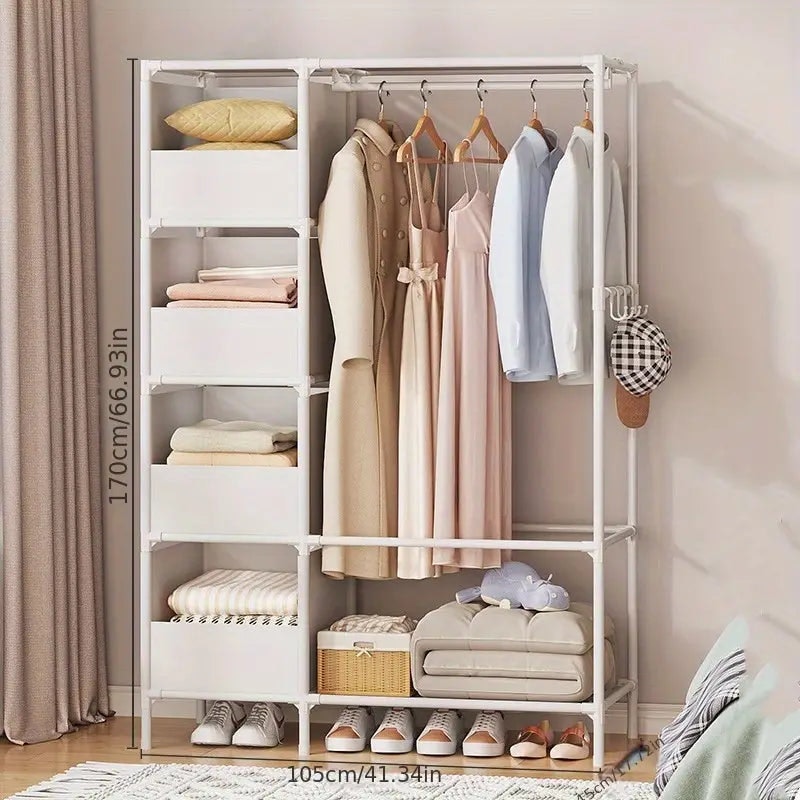 NNETM Tidy Up in Style with Our Dustproof Coat Rack image number null