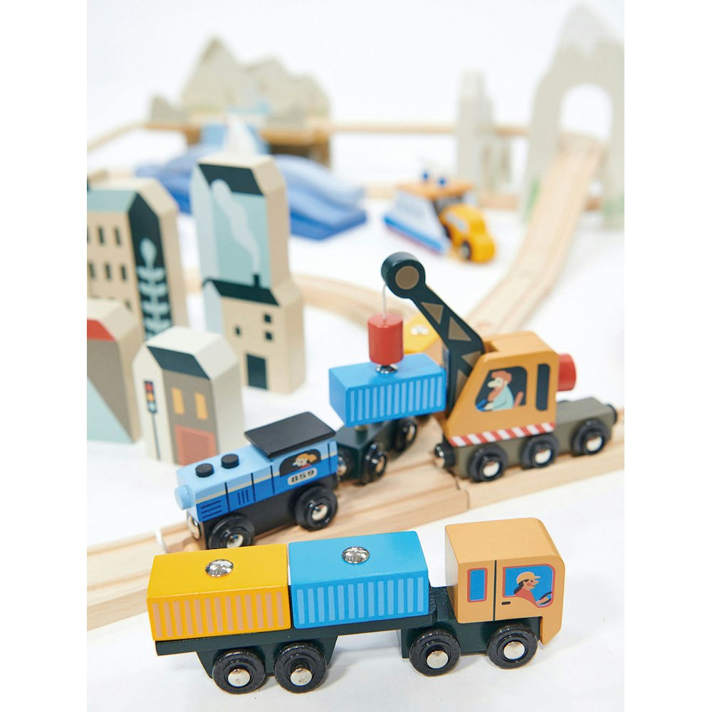 Tender Leaf Toys Mountain View Train Set