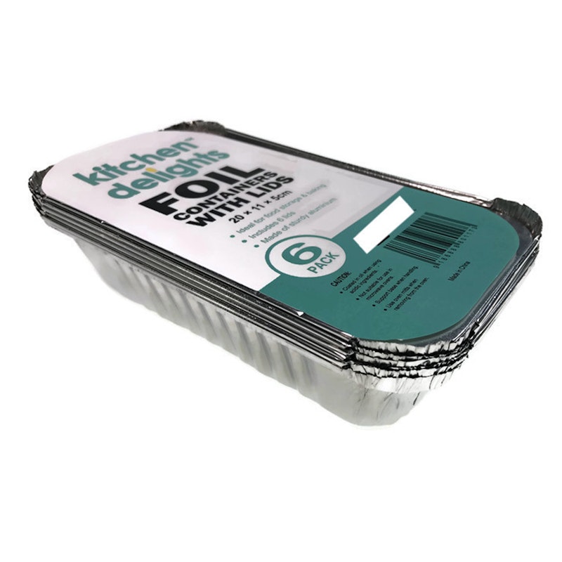 144x Aluminium Disposable Foil Food Container Trays Pans w/ Lids Covers Bulk 20x11x5cm image number null