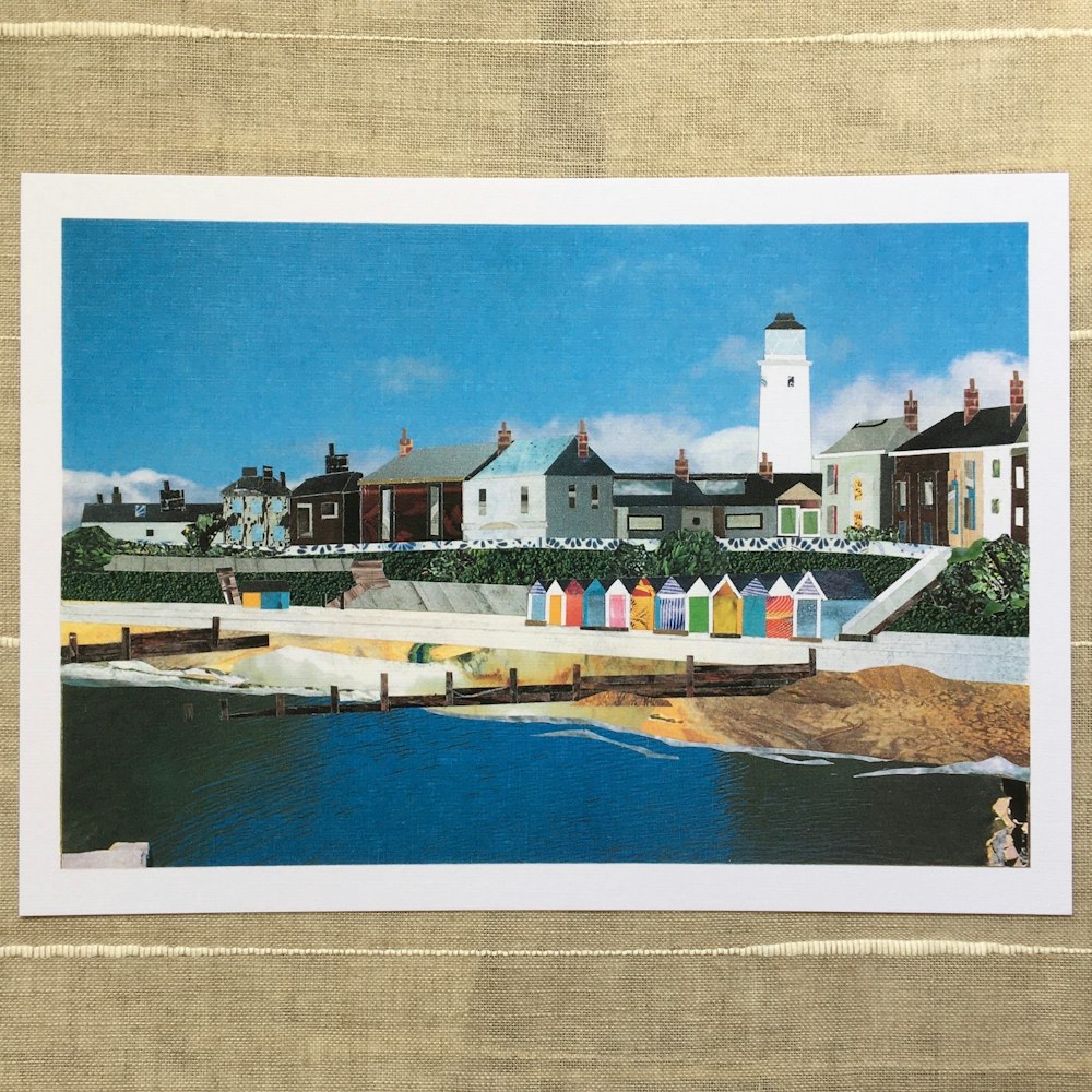 Soodle Street Illustrations 'southwold, Suffolk' Recycled Paper Collage Print