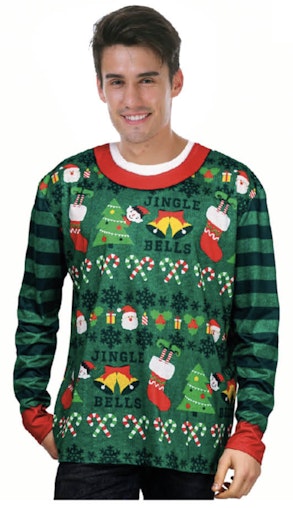Adult Green Christmas Sweater Top - One Size Adult Green Christmas Sweater Top - One Size