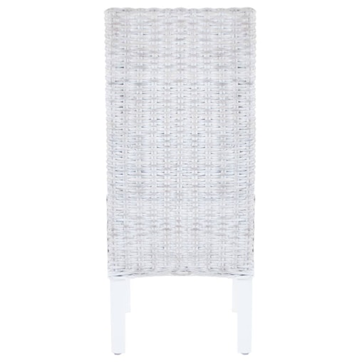 vidaXL Dining Chairs 6 pcs Light Brown Kubu Rattan and Mango Wood vidaXL Dining Chairs 6 pcs Light Brown Kubu Rattan and Mango Wood