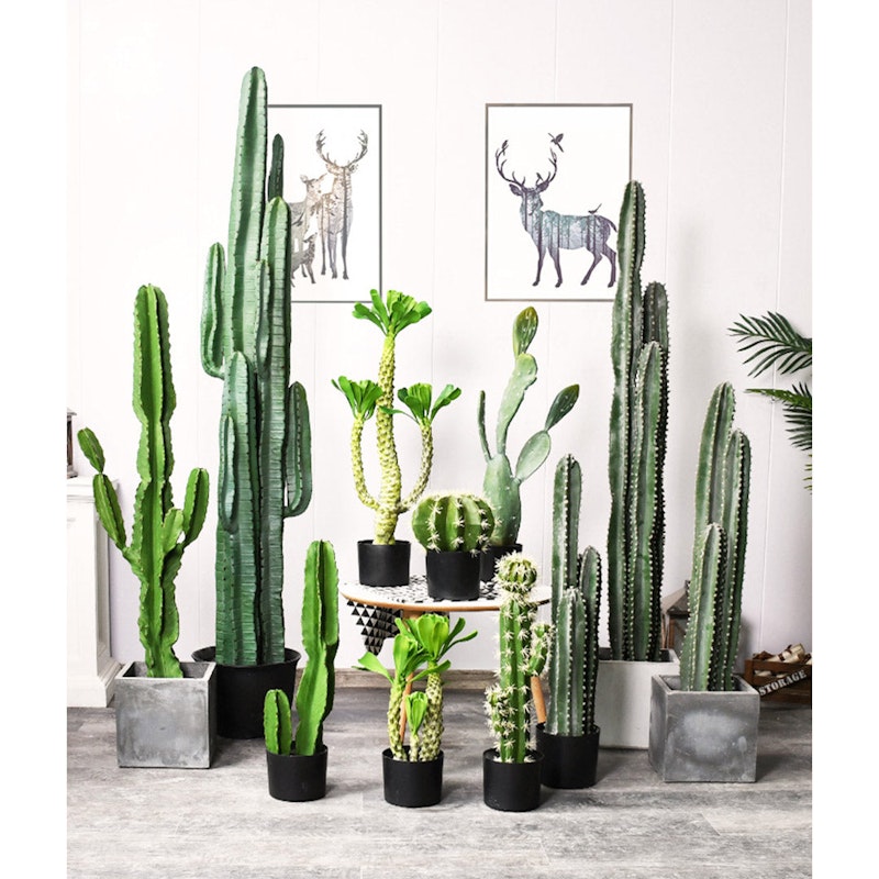 SOGA 4X 120cm Green Artificial Indoor Cactus Tree Fake Plant Simulation Decorative 6 Heads image number null