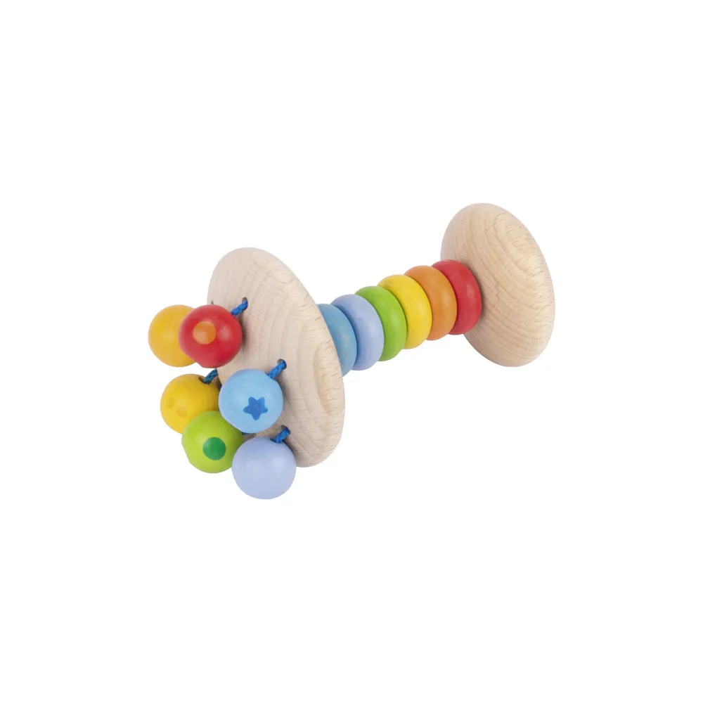 Goki Rainbow Wooden Rattle | Jarrolds, Norwich