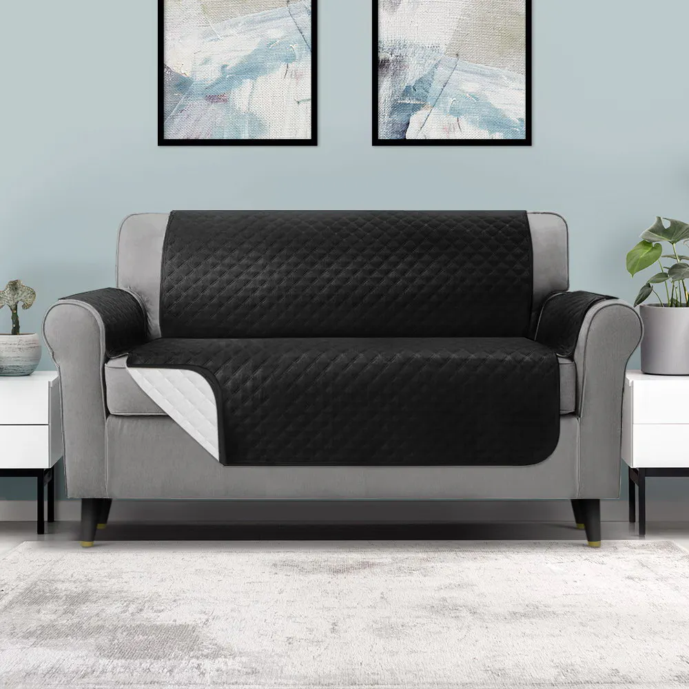 Artiss Sofa Cover Couch Covers Quilted 100% Water Resistant 3 Seater Black Artiss Sofa Cover Couch Covers Quilted 100% Water Resistant 3 Seater Black