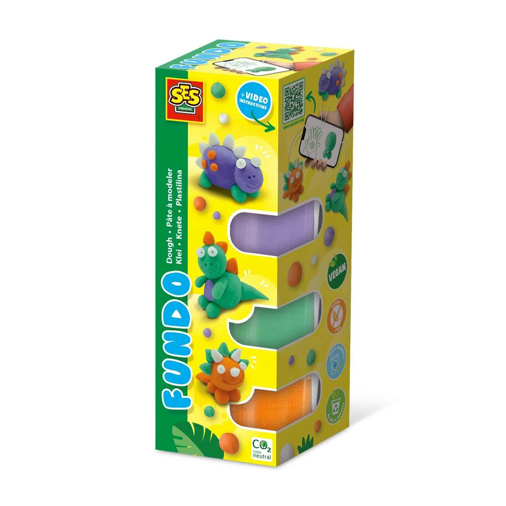 SES Creative Fundo Dough - Dinos (3x90g-1x40g)