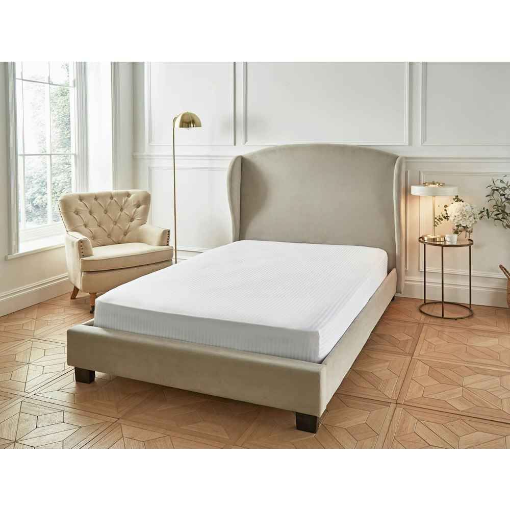 Liddell 400 Thread Count Egyptian Cotton Striped Fitted Sheet