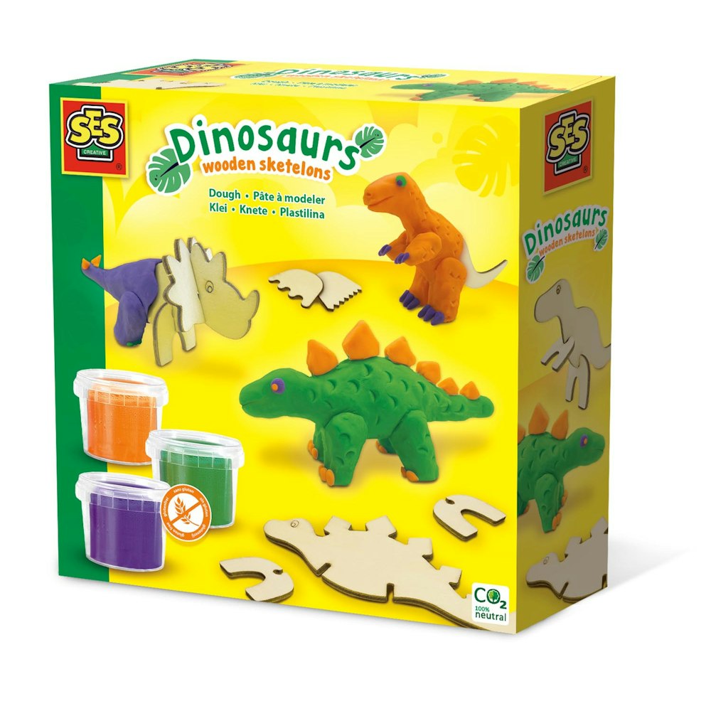 SES Creative Dough - Dinosaurs Wooden Skeletons