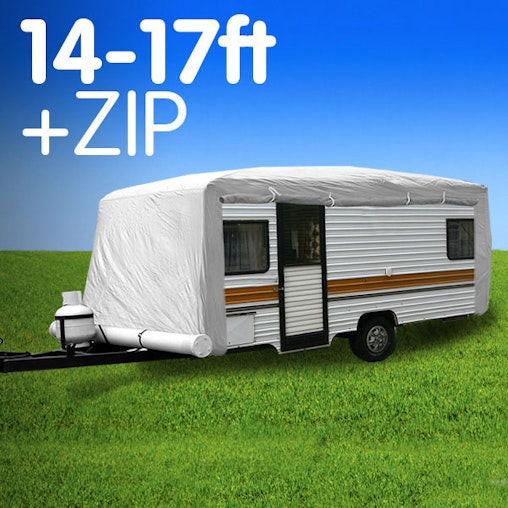 Premium 14ft To 17ft Caravan Cover With Side Zip Campervan 15ft 16ft Premium 14ft To 17ft Caravan Cover With Side Zip Campervan 15ft 16ft