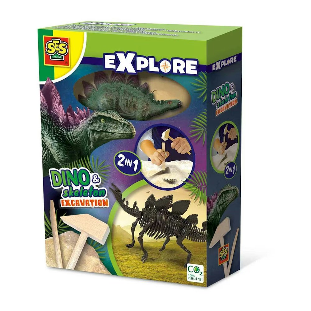 SES Creative Dino And Skeleton Excavation 2 In 1 - Triceratops