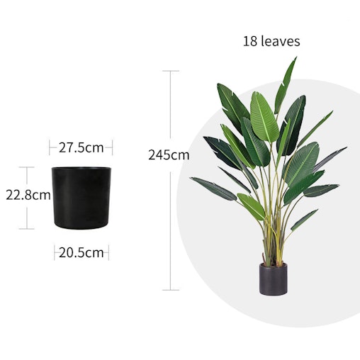 SOGA 4X 245cm Artificial Giant Green Birds of Paradise Tree Fake Tropical Indoor Plant Home Office Decor SOGA 4X 245cm Artificial Giant Green Birds of Paradise Tree Fake Tropical Indoor Plant Home Office Decor